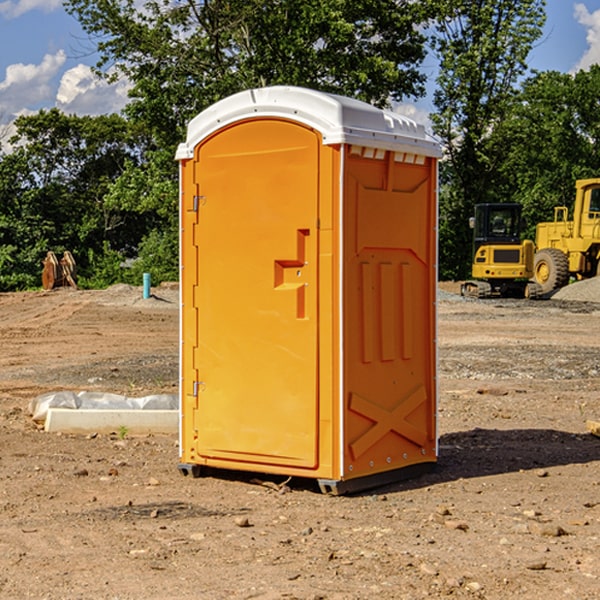 how often are the portable restrooms cleaned and serviced during a rental period in Madison County IA